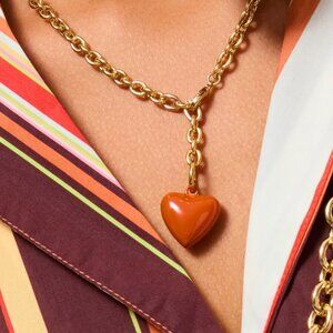Roxanne Assoulin The Mini Puffy Heart Charm Necklace Sienna